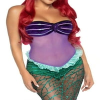 Ženska sirena stranka kostim bez rukava bez rukava rufffleicking dugi rep Cosplay fantastična haljina