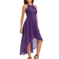 Ženske haljine ženske boho haljine odmora od ramena dugih rukava sredina midi purpurna m