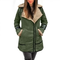 Savjetni kaputi za žene za žene ženski modni casual kaput lepršav nagib gornjih kratkih jakna