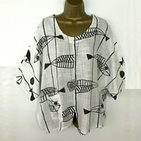 Košulje za žene Ženska sova izrađena od suncokreta za ispis majica kratki rukav Tee The White S