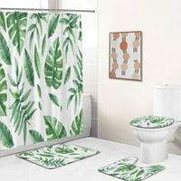 Zelene lišće Štamparija za zavjese za tuširanje Tropske biljke poliesterska kupaonica za zavjese protiv