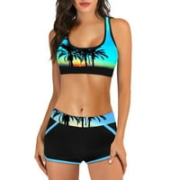 Ženski tankini kupaći kostimi Bikini Print kupaći kostimi Digital Beachwebrow Split Ženski Spargeri