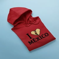 Ljubav Meksiko, Burrito Hoodie Men -Smartprints dizajni, muški x-veliki