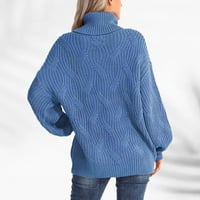 Yuwegr Ženska jesen i zima novi dugi rukav slobodan džemper pleteni džemper