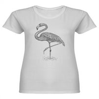 Flamingo koji stoji na majici u obliku vode žene -Image by Shutterstock, ženska velika