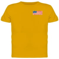 Grunge American Flag Doodle majica Muškarci -image by Shutterstock, muško mali
