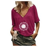 Adviicd bluze za žene Dressing Ležerne prilike Ležerne prilike V izrez Loose Dugi rukav BELL CHIFFON