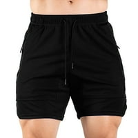 Wofedyo muški šorc mens sportski fitnes i trčanje lagane mrežice prozračne hlače s kratkim hlačama crna 3xl