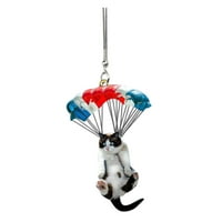 Eguiwyn Trim Car Slatka mačka viseći ukras sa šarenim zrakoplovnim visećim ukrasnim poklonom Novo vise