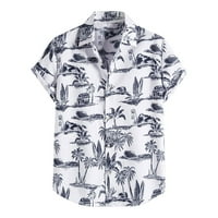 Košulje za muškarce Veliki i visoki košulju za ispis na majici Etnička modna bluza Casual Muška majica Havajski majice