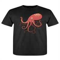 Crvena hobotnica crtana dizajna majica za majicu žena -image by shutterstock, ženska velika