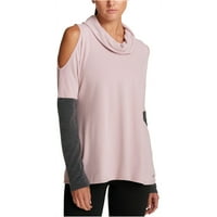 Ženska hladna ramena osnovna majica, ružičasta, x-mala