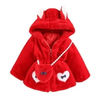 Kaputi za modnu djecu modne preseljene zimske djece Dječji dugi rukav crtić dukserice Zip up drži topla odjeću + torbe padaju jakne