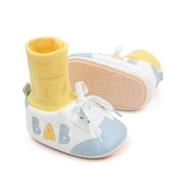 Patikor za bebe, PU kožnih kravata Neklizajuće cipele s čarapama Prvo hodanje cipele za djevojke dječake