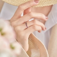 Mnjin angažman okrugli rez Zirkoni Žene vjenčani prstenovi nakit za žene za žene puni dijamantski dame ring crveni