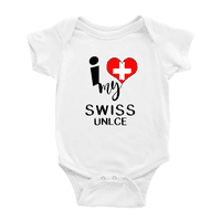 Srce moj švicarski unch love Švicarska zastava za zastavu Dječja bodica