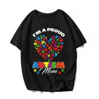 Ponosna autizma mama Autizam Stranica sa svijesti Majica slatke žene muškarci zagonetke Love Graphics
