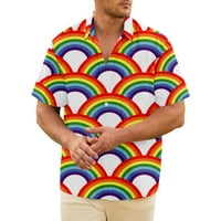 Dječak prijatelj u boji 3D tipke za ispis Mekani prozračni kasetni džep na košulji na havajsku majicu, pokloni za par