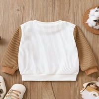 Musuos Baby Kids Boys Dječji dukseri, dugi rukav Contrast Contrast pulover u boji