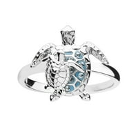 Baccoc Pribor Blue Sea kornjača prsten majke Dan poklon prsten poklon za majčin prstenje zlato 11