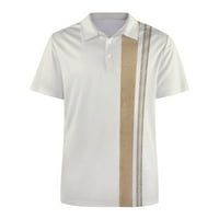 Muška majica Stalni odjeća Muška košulja Golf Majica Retro Color Contrast na otvorenom Street Street kratkih rukava Dugme-Down Odjeća za ispis Odjeća modna dizajnera Ležerne prilike