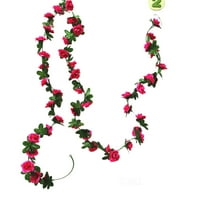 Umjetni cvijet Garland lažna ruža Visorna umjetna cvijeća Viseća ruža Ivy Viseća korpa + c