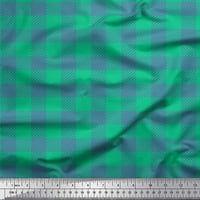 Soimoi Zelena pamučna pamučna tkanina Provjerite provjerite ispis tkanine sa dvorištem širom