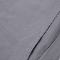 Vedolay ženska modna elastična struka čvrstog boja lagane kratke hlače, tamno siva 3xl
