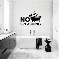 Nema prskanje kupatila silueta pravila za kupaonicu vinila zida umjetnička naljepnica naljepnica kućna