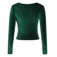 Košulje za žene plus veličine modni pulover s dugim rukavima kratki nepravilni vrhovi bluza zelena l