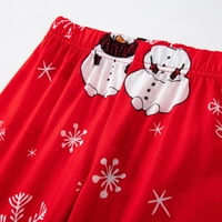 Porodica podudaranje božićne pidžame dugih rukava O-izrez PJS podudaranje za jamstva za jamke za odmor
