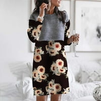 Haljina za ženske ležerne ručke jesenja i zima labav modni klasični novi ponude Sive S - 6XL