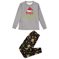 Porodični božićni pidžami Set sretan božićni tiskani veličine djece-kućne ljubimce i hlače za kućne