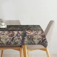 Mossy Hrast Country DNK Camo pravokutni stolnjak - Polikottonska stolna krpa za pranje, ukrasna tkanina