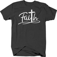 Faith Cross Ribbon Bog Isus Christ Bible moli majicu za velike muškarce 3xl tamno siva