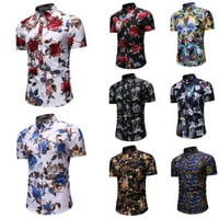 Muške kratke rukave Havajske casual labave majice Ljetna plaža Party Cool bluza L