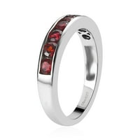 Trgovina LC Garnet Okrugla Sterling Silver Platinum pozlaćeni prsten za žene za žene Jewelry Površina