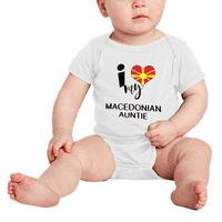 Srce moja makedonska tetka Makedonija voli zastavu odjeću za novorođenčad