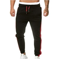 Muški teretni hlače Modni patchwork nacrtajući elastični struk zvezni džepovi fitness sport casual pant