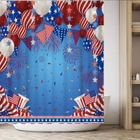 72x72'4 jul Zavjesa za tuširanje za kupatilo Dan za neovisnost Patriotski baloni Tema Početna Kupatilo