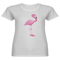 Pink Tropska Flamingo dizajna majica u obliku žena -image by shutterstock, ženska mala