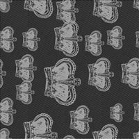 Ahgly Company Trgovi kvadratni ugalj crni prostirke crne površine, 8 'kvadrat