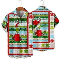 Muška božićna havajska košulja Gumb Up Holiday Haljine Košulje žene