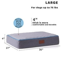 Ortopedski veliki pseći krevet - pjena za mlaz od jaja sa preklopnim poklopcem za pranje