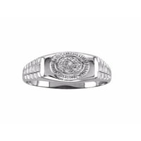 Muški prsteni Sterling srebrni muški prsten sa originalnim pjenušavim dijamantima - dizajnerski stilski