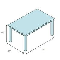 Dorset rustikalni metalni blagovaoni trpezarijski stol, visina stola: 30.