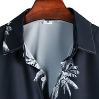 DTIDTPE košulje za muškarce, proljeće i ljeto i ljeto u casual rever Velikim majicama na plaži, muški