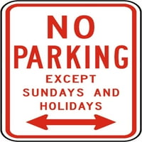Promet i skladišni znakovi - bez parkiranja osim nedjeljnih znakova t aluminijumski znak ulica odobrenog