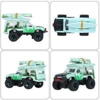 Model sa cestovnim vozilima, simulacijski igrački legura za igračke ukidane za poklone za djecu narančasto, zelena metvica, plavo siva
