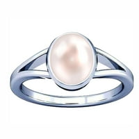 Divya Shakti 4.25-4. Carat Pearl Moti Gemstone Silver Ring za muškarce i žene